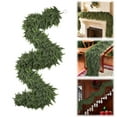 thumbnail image 2 of 9FT Realistic Artificial Cedar Pine Garland with 120 Pine Branches - Thick Lush Full Greenery Garland for Fireplace Mantle Indoor Outdoor Christmas Holiday Home Party Decorations, 2 of 6
