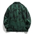 thumbnail image 3 of Maoxin Mens Jackets Men's Denim Jacket Loose Casual Men's Top Long Sleeved Hooded Casual Jacket/jacket Green XL, 3 of 5