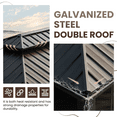 thumbnail image 6 of Hommow 12' X 14' Sunroom, Hardtop Gazebo Solarium with Detachable Windows & Light Galvanized Steel Double Roof, for Patio Deck Backyard, 6 of 9
