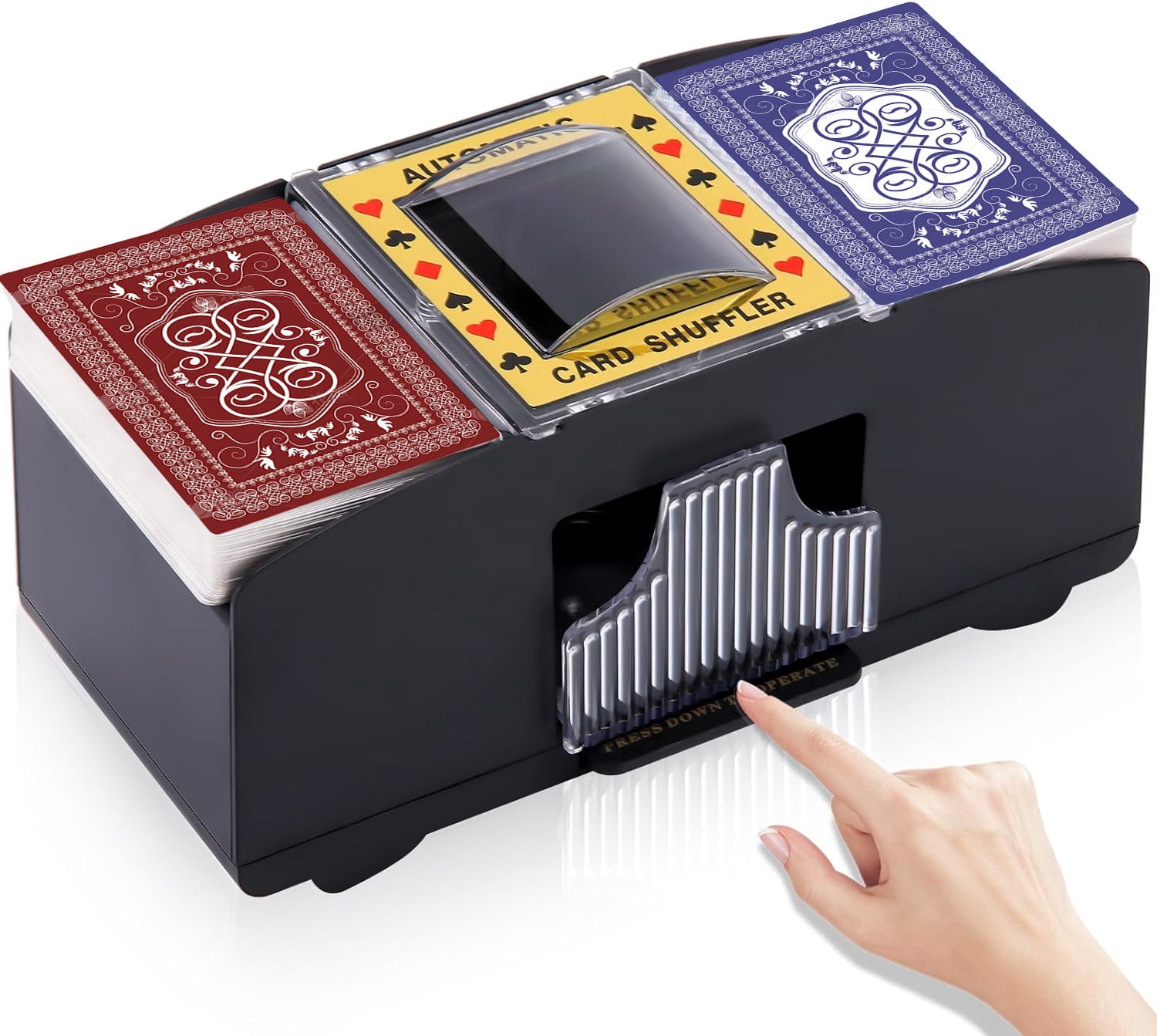 Ni-SHEN 1-2 deck fully automatic card shuffler, USB/battery