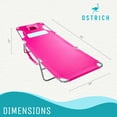 thumbnail image 3 of Ostrich Comfort Lounger Chair & Chaise Sunbathing Beach Chair, Pink, 3 of 11