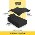 thumbnail image 4 of Juego de Sábanas Individual roomi Algodón Premium Frescas y Suaves Color Negro, 4 of 5