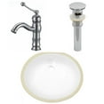 thumbnail image 1 of American Imaginations 16.5-in. W CSA Oval Bathroom Undermount Sink Set In White - Chrome Hardware - Overflow Drain Incl. AI-27095, 1 of 9