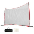 thumbnail image 1 of KFFKFF Barricade Backstop Net, 20x10 ft Ball Sports Barrier Netting, Portable Practice Equipment with Carry Bag, Protection Screen for Baseball Softball Lacrosse Soccer Hockey Training, for Backyard, 1 of 9