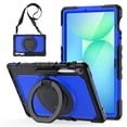 thumbnail image 2 of for Samsung Galaxy Tab S10 FE Plus Case 13.1 inch, 360 Rotating Shockproof Cover with Stand, Handle, Shoulder Strap (SM-X620/X6266), Dark Blue Panel, 2 of 7