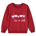 thumbnail image 2 of Elainilye Fashion Toddler Sweatshirt Boys Girls Cute Valentine's Day Heart Print Long Sleeve Top Hoodies Sizes 3-10Y,Red, 2 of 9