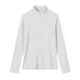 thumbnail image 5 of ClodeEU Women's Mock Neck Long Sleeve Slim Fit Basic Tee,Solid Stretchy Layering Base Top ,Women's Plus XL, 5 of 5