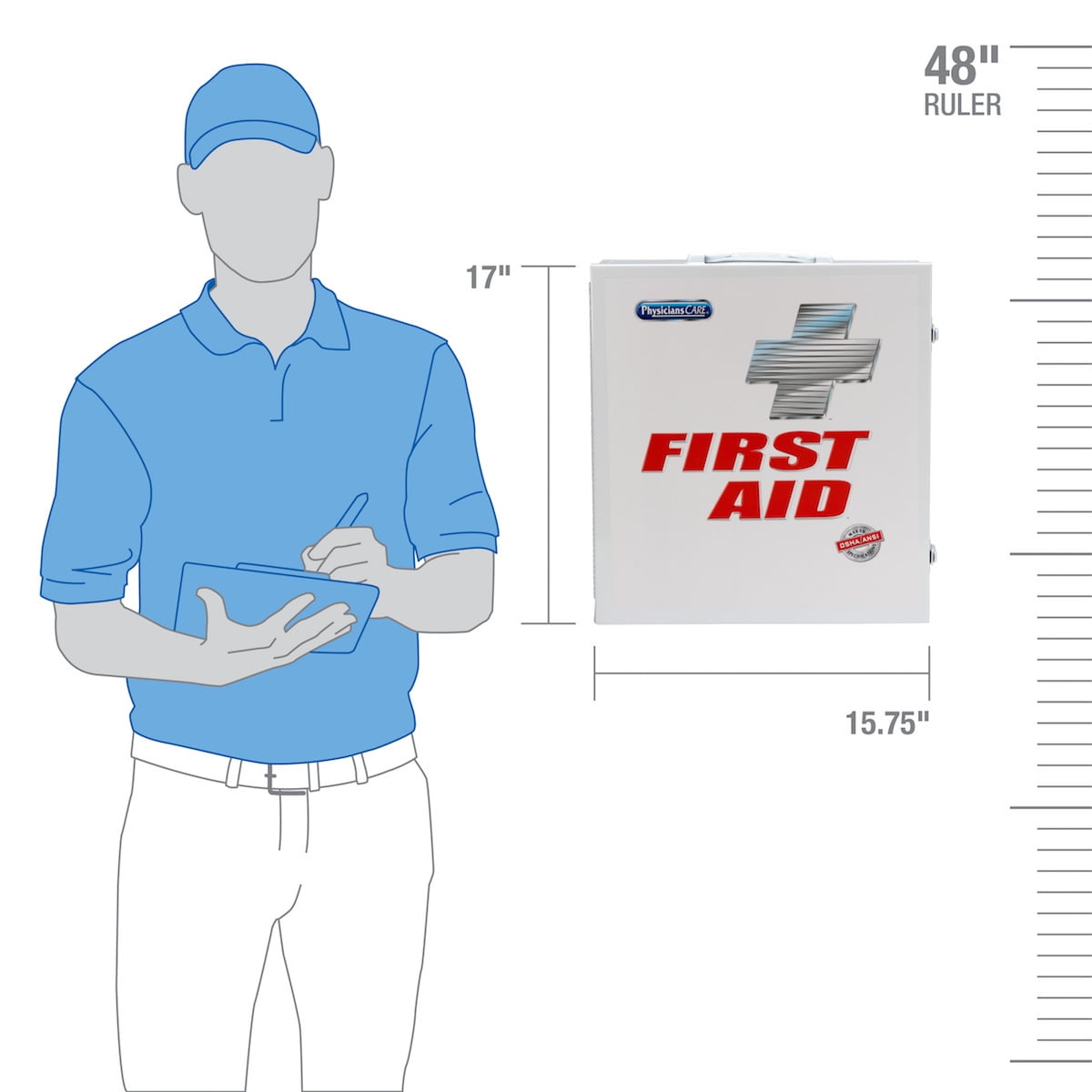 PhysiciansCare by First Aid Only Industrial First Aid Kit for 100 People, 694 Pieces/Kit