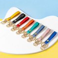 thumbnail image 1 of SZTXJ 8 Pack Genuine Leather Car Key Fobs for Men and Women, 360 Degree Rotating, Anti-lost D-Ring, Circular Carabiner and Keyring., 1 of 5