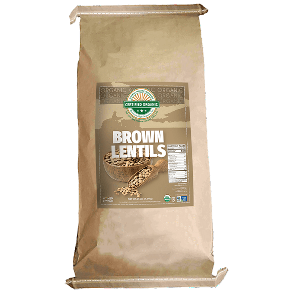 Mountain High Organics - 25 lbs, Certified Organic Brown Lentils