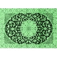 thumbnail image 1 of Ahgly Company Indoor Rectangle Medallion Emerald Green Traditional Area Rugs, 7' x 10', 1 of 4