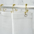 thumbnail image 3 of Bath Bliss 12 Pack Steel Shower Curtain Rings with Double Hooks in Satin Gold, 3 of 4