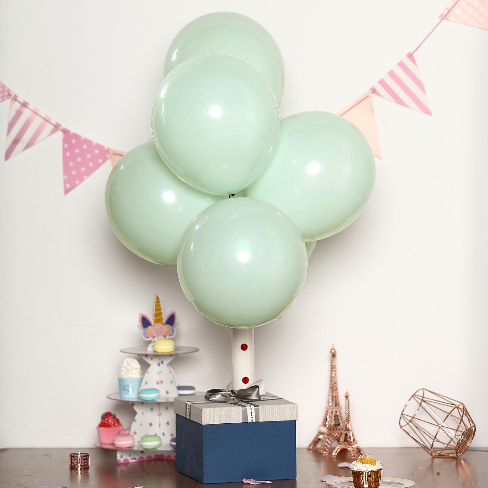 Efavormart 25PCS 12" Pastel Mint Round Latex Helium Balloons Matte