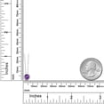 thumbnail image 6 of Gem Stone King 14K White Gold Purple Amethyst Pendant Necklace for Women (0.79 Cttw, Gemstone February Birthstone, Round 6MM, with 18 inch Chain), 6 of 6