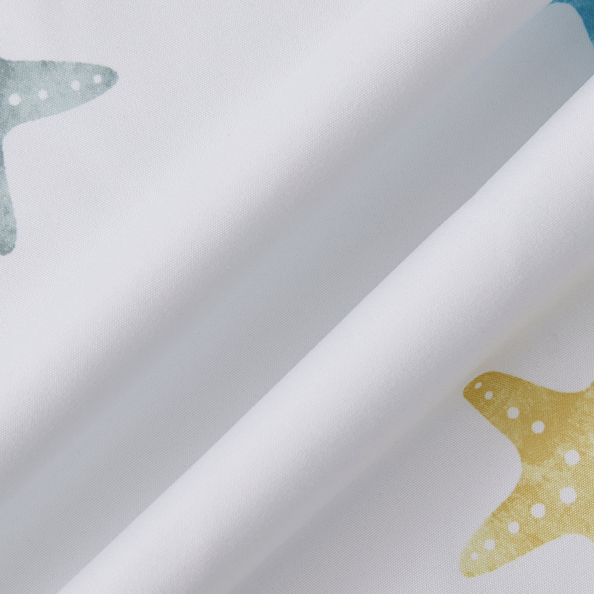 Ecologee Starfish 100% Blackout Rod Pocket Single Indoor Curtain Panel, Cream, 40" W x 84" L