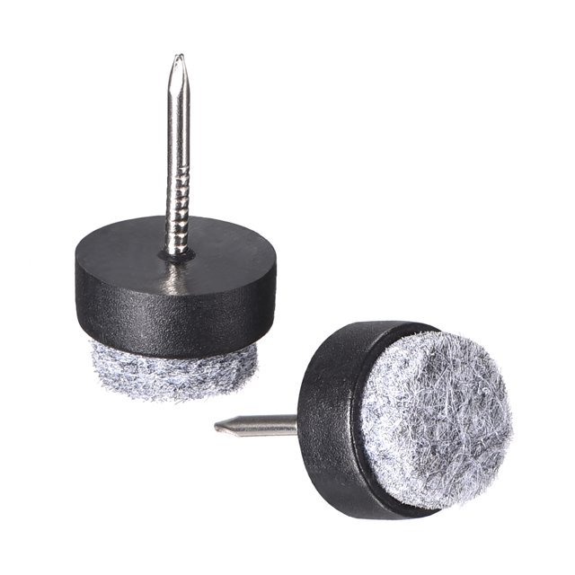 Almohadillas de fieltro para muebles, protectores de patas de silla y mesa, 14 mm de diámetro, negras, 10 piezas