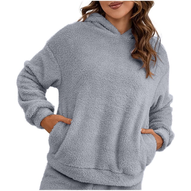 Timegard Half Zip Pullover for Women Oversized Sweatshirts High Neck Crop Winter Fleece Tops with Pockets