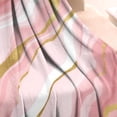 thumbnail image 3 of Pink and Gold Marble Texture Blanket,Comfortable Soft Flannel Throw Blanket,All Season,Warm Lightweight Blankets for Sofa Bed Couch Living Room Chair,60"x80"(150x200cm), 3 of 4