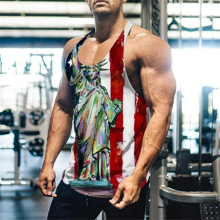 Polar spejl stamtavle Spring Savings Clearance 2023,AXXD Summer Independence Day 3D Digital Tank  Top T-Shirt The Gym People Tank Top for Men Red 12 - Walmart.com