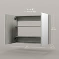 thumbnail image 2 of CoSoTower Armoire de Salle de Bain avec Miroir, Organisateur de Rangement Mural à Doubles Portes, Tablette Ajustable, Gris, 2 of 7