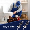 thumbnail image 3 of ZHZFKQ 2Pcs Toilet Tank Bolts Replacement Kit Toilet Tank to Bowl Bolts Heavy Duty Stainless Steel Universal Toilet Seat Bolts and Nuts Toilet Seat Screws and Nuts with Rubber Washers Gaskets,Silver, 3 of 7