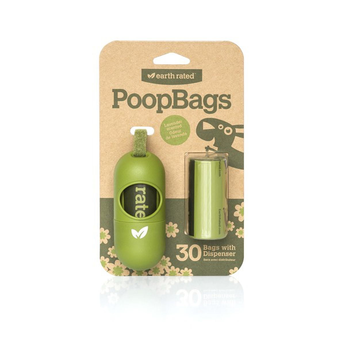Earth Rated Poop Bags Dog Waste Bag Dispenser Pack Of 2 Rolls 15 Bags