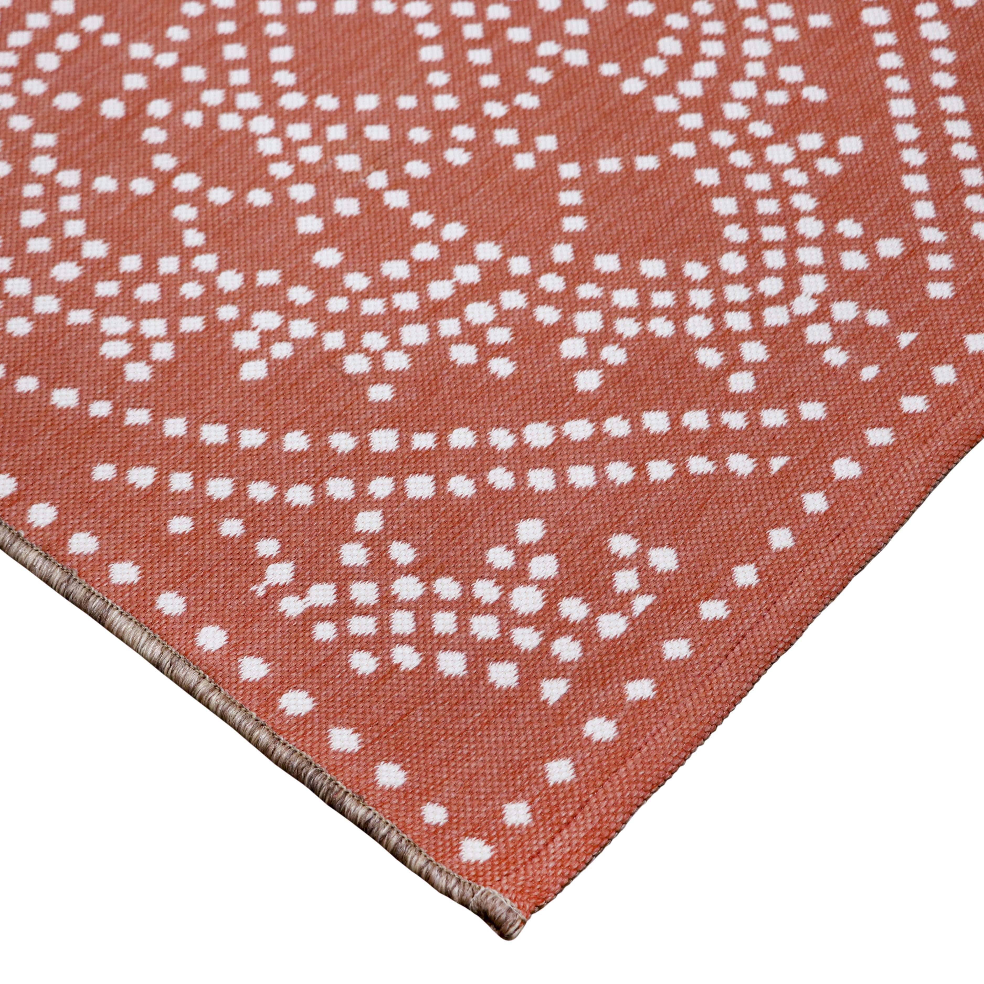 Better Homes & Gardens Medallion Red Tapestry Outdoor Rugs, 8' x 10', Reversible