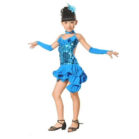 

Cathalem Volleyball Outfits for Teen Girls Children Kids Girls Dress Skirt Latin Ballet Dress Party Dancewear Checke Girls Childrenscostume Sky Blue 6-7 Years