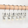 thumbnail image 6 of kladzum Laundry Hook Hangers Clothes Hanger Clips for Closet Organizer Socks Towels Clips Heavy Duty Clothespins Bulks Clothes Hanger Clips Stainless Steel Hook Clip with Hook Storage Clips 15PCS, 6 of 7