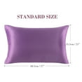 thumbnail image 7 of PiccoCasa 2 Pcs Satin Pillowcase Zippered Silky Sateen, Standard Purple, 7 of 7