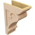 thumbnail image 5 of 7"W x 14"D x 21"H Classic Mayflower Rough Cedar Woodgrain TimberThane Corbel, Primed Tan, 5 of 6
