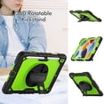 thumbnail image 3 of iPad Pro 11 Inch 4th/3rd/2nd/1st Generation Case 2022 2021 2020 2018 Case with Built-in Screen Protector, Shockproof Rotatable Kickstand Cover Hand Strap and Shoulder Strap,Black+Green, 3 of 8