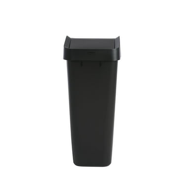 Rubbermaid Swing Top Indoor Trash Can, Black, 12.2 Gallon Capacity