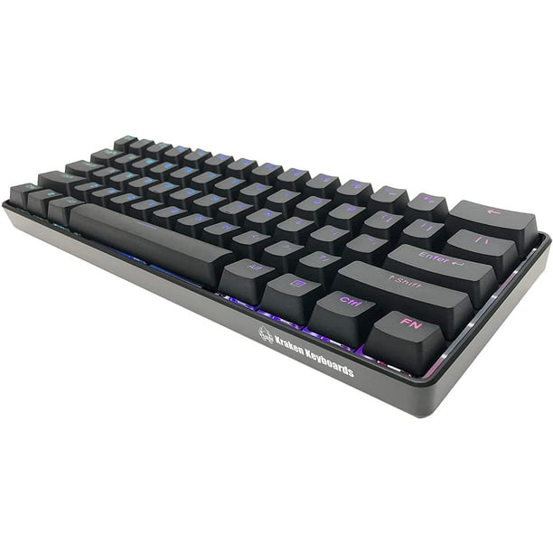 Kraken Pro 60 - BRED Edition 60% Mechanical Keyboard RGB Gaming Keyboard  (Silver Speed Switches) 