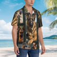 thumbnail image 6 of German Shepherd Dog Men'S 3d Print Casual Button Down Shirts, Novelty Hawaiian Short Sleeves L, 6 of 7