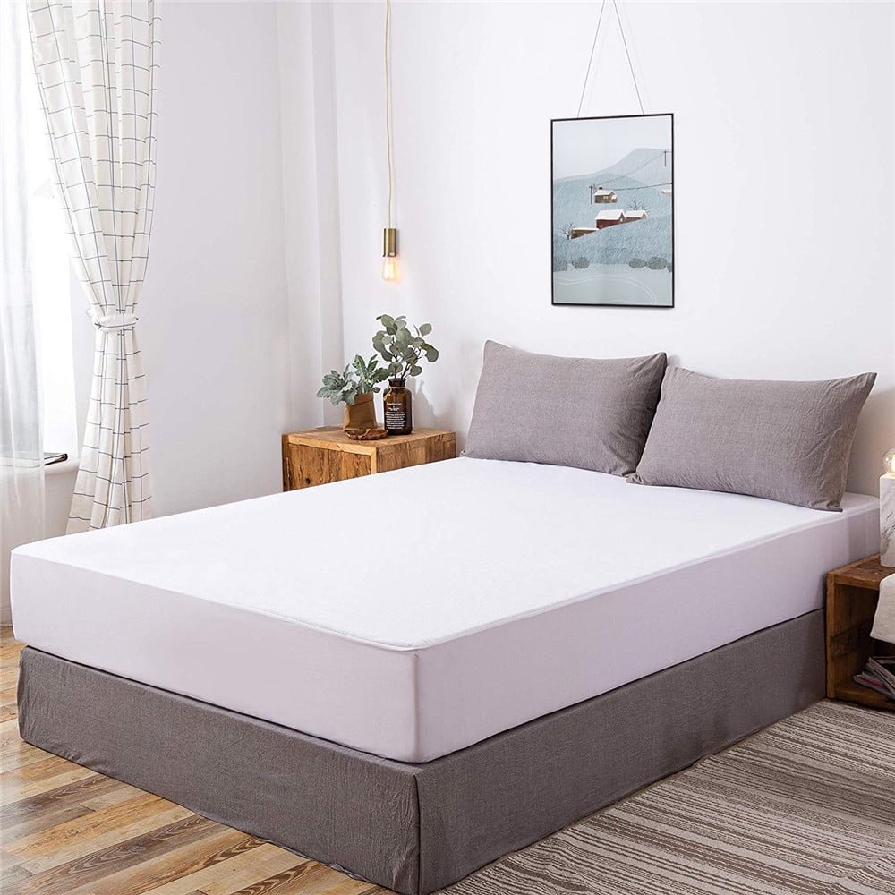 Premium Mattress Protector Waterproof Bed Cover. Soft Microfiber Terry