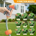 thumbnail image 2 of Retractable Garden Hose Reel, with 9 Patterns Nozzle, Any Length Lock, Upgraded Slow Return System and 180°Swivel Bracket, 5/8 Inch x 65 ft Wall Mounted, 2 of 9