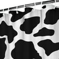 thumbnail image 4 of Cow Print Shower Curtain, Waterproof Fabric Bathroom Curtain with Plastic Hooks（white-1）72x84 Inchs, 4 of 10