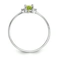 thumbnail image 2 of Primal Gold 10 Karat White Gold Genuine Diamond and Peridot Birthstone Ring, 2 of 7
