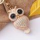 thumbnail image 2 of Llavero Crystal Owl con diamantes de imitación de metal dorado para mujer, 2 of 2