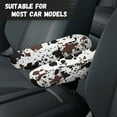 thumbnail image 3 of Yuyamidu Cow Print Car Front Seat Armrest Cover Anti-Scratch Car Armrest Handle Cover Soft Auto Armrest Decor Accessories Universal Fit Most Vehicles, 3 of 7