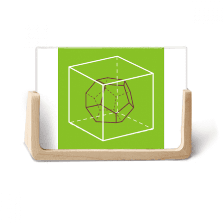 Combinatorial Cube Mathematical Geometric Space Photo Wooden Photo Frame Tabletop Display