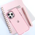thumbnail image 6 of for iPhone 14 Pro Max Case Cute Crystal Luxury Back Clear & Matte Bumper Silicone Shockproof Protective Case for Girls Women + Screen Protector iPhone 14 Pro Max Case -Pink, 6 of 6