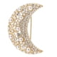 thumbnail image 2 of Broche de Cristal Hugo en Forma de Luna para Mujer Dorado, 2 of 7