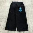 thumbnail image 1 of Lisheng Jeans Baggy Taille Haute pour Femmes par Lisheng, S, Rétro, Noir, 1, 1 of 7