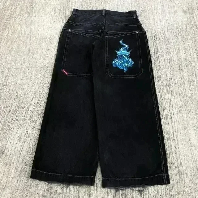 Lisheng Jeans Baggy Taille Haute pour Femmes par Lisheng, S, Rétro, Noir, 1