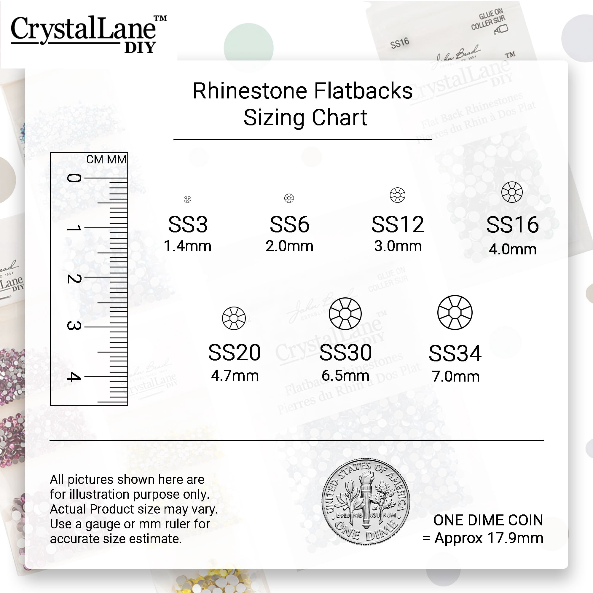 2880pcs Crystal Lane DIY SS12 (3mm) Orange Glass Round Flat Back Rhinestones for nail art, clothes design decorations