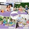 thumbnail image 4 of Disposable Plastic Tablecloth - 2 Pcs, 108 x 54 In/72 x 54 In, Waterproof Rectangular Picnic Table Cover for Outdoor & Indoor Parties, 4 of 14