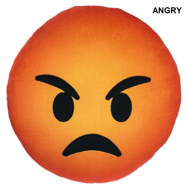 Emoji Expressions Emoji Angry Pillow, 1 Each
