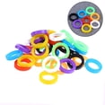 thumbnail image 2 of 12pcs Bright Colored Key Caps Silicone Key Covers Elastic Key Tags Key Identifier Coding Rings(Mixed Color), 2 of 8